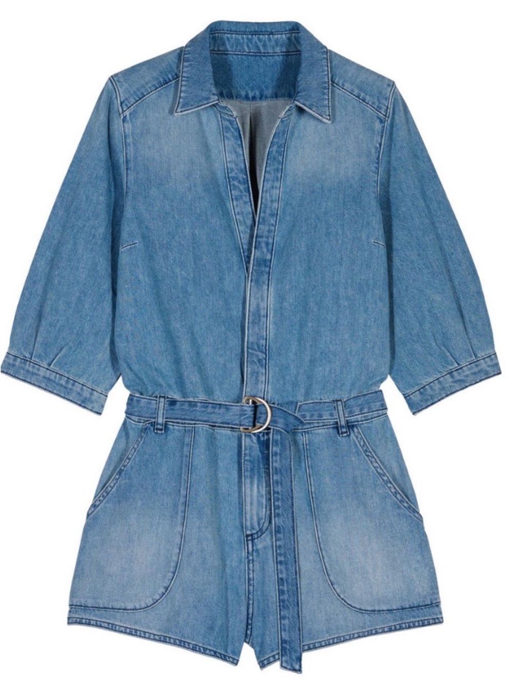 ba&sh Five Denim Playsuit